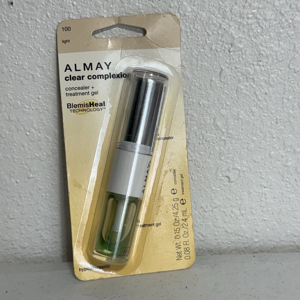 Almay Clear Complexion Concealer & Treatment Gel -LIGHT  #100 - Sealed/New